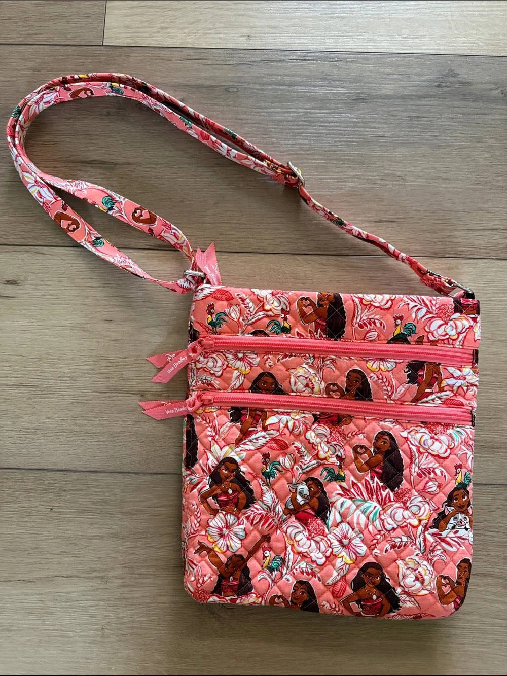 NWOT Vera Bradley MOANA Quilted Triple Zip Crossbody Hipster